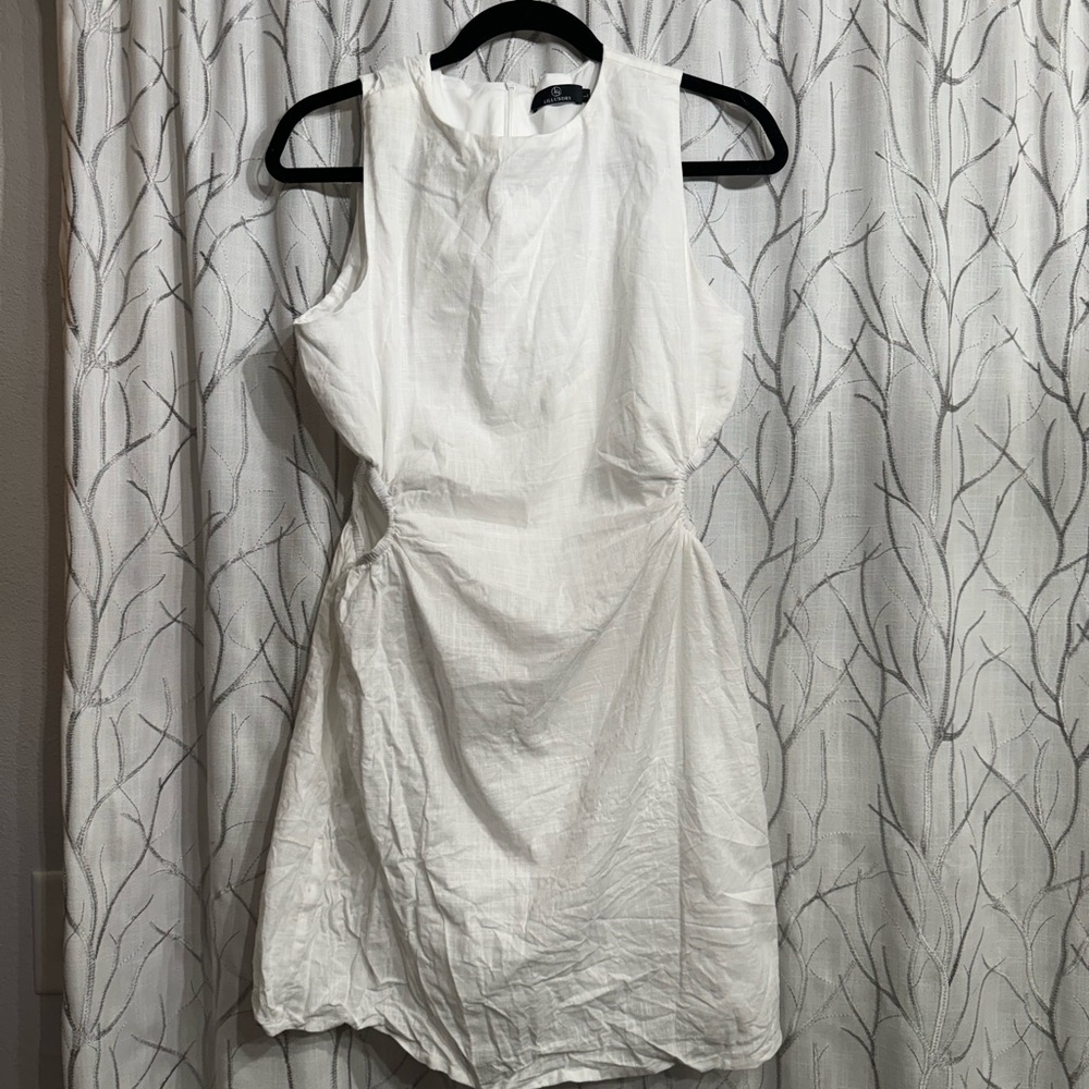 Amazon White Dress with Side Cut Outs Size Large